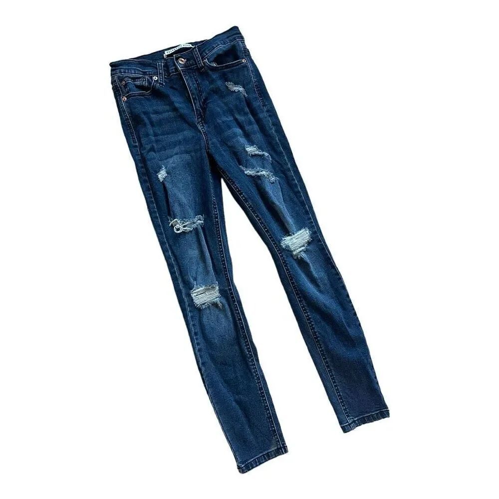 Womens Celebrity Pink The Spice Medium Wash Jeans Distressed Skinny Jeans  Sz 3